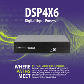 DSP4X6 compact audio processing unit for line level signals